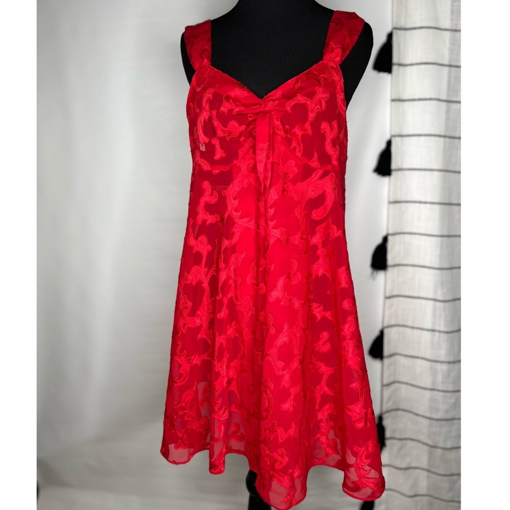 Vintage Victoria’s Secret Slip Dress Nightgown Nightie Sz M Red VTG Y2K Floral